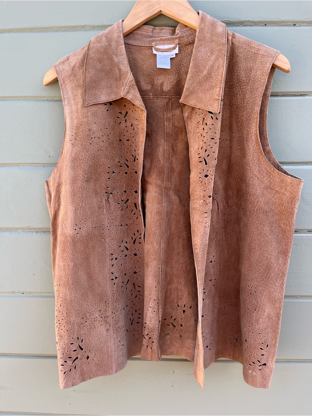 Coldwater Creek M Vintage suede leather vest